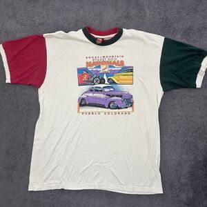 vintage 90s Rocky Mountain car show t-shirt size XL Racing street rod tee